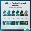 Picture of modelones Gel Nail Polish Set, 6 Colors Blue Green Collection Sparkle Reflective Glitter Gel Polish Dark Blue 9D Cat Eye Nail Gel polish with Magnet Soak Off LED St. Patrick's Day Nail Art Gel DIY
