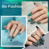 Picture of modelones Gel Nail Polish Set, 6 Colors Blue Green Collection Sparkle Reflective Glitter Gel Polish Dark Blue 9D Cat Eye Nail Gel polish with Magnet Soak Off LED St. Patrick's Day Nail Art Gel DIY