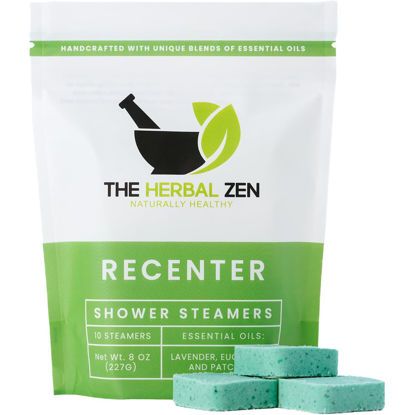 Picture of Recenter Shower Steamers Aromatherapy with Lavender and Eucalyptus Essential Oils, Aromatherapy Shower Bombs, Self Care Gift, Birthday Gift for Women, Bath Steamer for Women and Men
