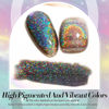 Picture of Born Pretty Cat Magnetic Eye Gel Nail Polish Holographic Rainbow Cat Magnetic Gel, Black Glitter Magnetic Soak Off U v Nail Gel Diy Art for Girls Women 15ML