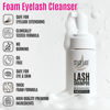 Picture of STACY LASH Lash Shampoo Kit Foaming Cleanser with Eye Lash Spoolies & Rinse Bottle & Cleansing Pad & Brush for Eyelash Extensions & Clusters & Natural Eyelashes