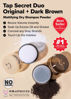 Picture of I DEW CARE Dry Shampoo Powder - Tap Secret Original & Dark Brown Duo | With Betaine, Black Ginseng, Non-aerosol, Benzene-free, Mattifying, Travel Size, Dry Scalp Shampoo, Root Touch Up, 0.24 oz. x 2EA