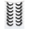 Picture of Pooplunch Cat Eye Look Fluffy False Eyelashes Thick Full Volume 16MM Wispy Curly Faux Mink Lashes 8D Fake Eyelash Strips 7 Pairs Multipack