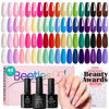 Picture of beetles Gel Polish Set 36 Colors Verse of Flower Collection Valentine Gel Nail Polish Pink Red Green Blue Purple Gel Polish with 3Pcs Base Top Coat Soak off UV Gel & Nail Art Stickers Gifts for Women