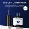 Picture of modelones Blue Gel Nail Polish, 15ML Navy Blue Color Soak Off Uv LED Nail Lamp Gel Polish, Blue Color Soak Off U V LED Gel Polish Nail Art Design Manicure Salon DIY Salon Gel
