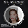 Picture of Lighted Makeup Mirror, 3000 mAh Rechargeable Double Sided Magnifying Mirror with 3 Colors, 1x/10x 360° Rotation Vanity Mirror, Brightness Adjustable Magnification Cosmetic Light up Mirror, Women Gift