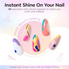 Picture of modelones Gel Nail Polish Set - 6 Colors Neon Bright Hot Pink Royal Blue Purple Turquoise Peaches Coral Yellow Nail Gel Kit Soak Off Nail Art Design Manicure DIY Salon Gift for Girl Women