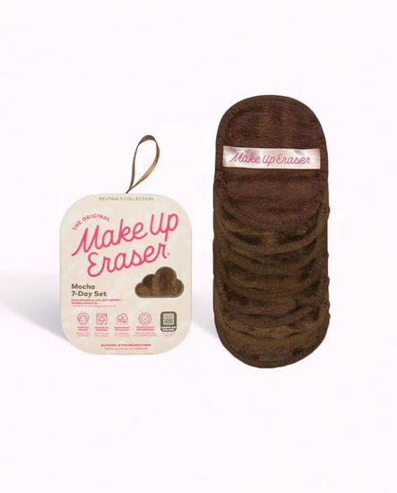Picture of The Original MakeUp Eraser, 7-Day Set, Erase All Makeup With Just Water, Including Waterproof Mascara, Eyeliner, Foundation, Lipstick, Sunscreen, and More! Mocha, 7ct.