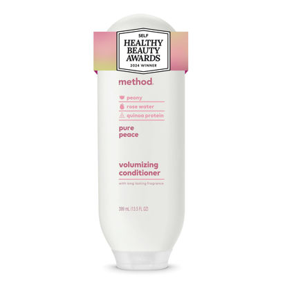 Picture of Method Volumizing Conditioner, Pure Peace with Rose, Peony, and Pink Sea Salt Scent Notes, Paraben and Sulfate Free, 13.5 oz (Pack of 1)