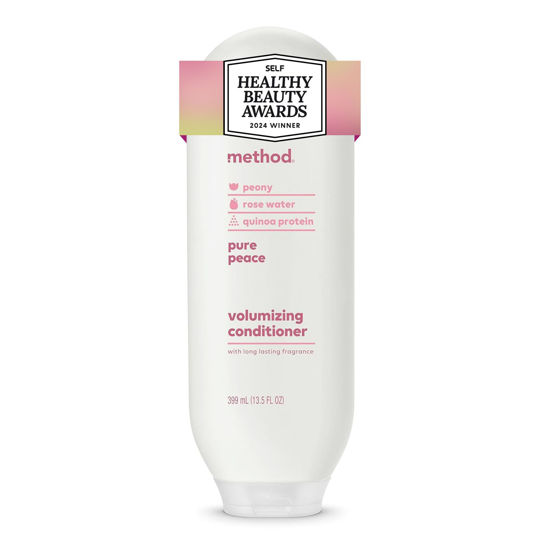 Picture of Method Volumizing Conditioner, Pure Peace with Rose, Peony, and Pink Sea Salt Scent Notes, Paraben and Sulfate Free, 13.5 oz (Pack of 1)
