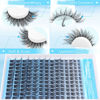 Picture of Pawotence Wispy Lash Clusters Natural Cluster Eyelash Extensions 154pcs Individual Lashes 8-16mm Lash Extension DIY False Eyelashes Soft Comfortable Natural Eyelash Clusters with Thin Band