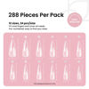 Picture of Beetles Stiletto Medium Nail Tips, 288 Pcs Pre-Shaped Etch X Nail Tips Fake Nails Soft Gel Nail Extension Acrylic Tips, Soak Off LED Nail DIY Salon at Home Gifts for Women