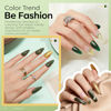 Picture of modelones Gel Nail Polish Set, 6 Colors Green Gold Yellow Sparkle Reflective Glitter Gel Polish Dark Green 9D Cat Eye Nail Gel polish with Magnet Soak Off LED St. Patrick's Day Nail Art Gel DIY Gift