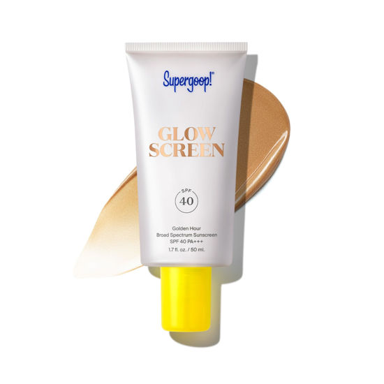 Picture of Supergoop! Glowscreen SPF 40, Golden Hour (Bronze Glow) - 1.7 fl oz - Glowy Primer + Broad Spectrum Sunscreen - Helps Filter Blue Light - Boosts Hydration + Hyaluronic Acid, Vitamin B5 & Niacinamide