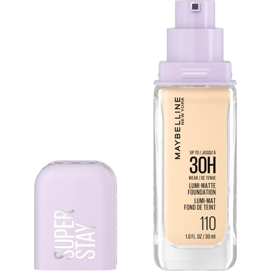 Picture of Maybelline Super Stay Lumi-Matte Foundation, Lightweight and Buildable Full Coverage Foundation Makeup For Up To 30HR Wear, 110, 1 Count