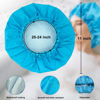 Picture of Reusable Shower Cap for Women, Large Waterproof Shower Bonnet Washable Elastic Band Bath Hair Hat for Long Hair, Braids(Lake Blue)