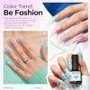 Picture of Modelones Gel Nail Polish Set, 6 Translucent Colors Pastel Sheer Pink Yellow Lavender Purple Baby Blue Mint Green Jelly Gel Polish Silver Cat Eye Gel Polish W Magnet Soak Off LED Nail Art Gel DIY Gift