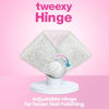 Picture of tweexy Hinge Untippable Nail Polish Bottle Holder | Anti-Spill Nail Polish Holder Stand, Tilted, Smartgrip Airlock Suction | Fingernail Painting, Nail Art, Manicure & Pedicure, Nail Polish Accessories (Silver Sparkle)