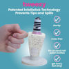 Picture of tweexy Hinge Untippable Nail Polish Bottle Holder | Anti-Spill Nail Polish Holder Stand, Tilted, Smartgrip Airlock Suction | Fingernail Painting, Nail Art, Manicure & Pedicure, Nail Polish Accessories (Silver Sparkle)