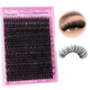 Picture of Yawamica Eyelash Clusters Fluffy Wispy Eyelash Extension 19-25mm Lash Clusters 300D Mega Volume Individual Lashes 240pcs Cluster Lashes DIY Lash Extension by Self for Beginners