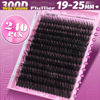 Picture of Yawamica Eyelash Clusters Fluffy Wispy Eyelash Extension 19-25mm Lash Clusters 300D Mega Volume Individual Lashes 240pcs Cluster Lashes DIY Lash Extension by Self for Beginners
