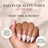 Picture of Glamnetic Press On Nails - Lovey Dovey | Short Almond Nails with Abstract Accents, Reusable Stick On Fake Nails with Glue | Love In Bloom Valentine’s Nails | 15 Sizes - 30 Nail Kit with Glue