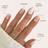 Picture of Glamnetic Press On Nails - Lovey Dovey | Short Almond Nails with Abstract Accents, Reusable Stick On Fake Nails with Glue | Love In Bloom Valentine’s Nails | 15 Sizes - 30 Nail Kit with Glue