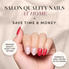Picture of Glamnetic Press On Nails - Red Blossom | Short Oval Nails with Floral Accents, Reusable Stick On Fake Nails with Glue | Love In Bloom Valentine’s Nails | 15 Sizes - 30 Nail Kit with Glue