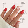Picture of Glamnetic Press On Nails - Red Blossom | Short Oval Nails with Floral Accents, Reusable Stick On Fake Nails with Glue | Love In Bloom Valentine’s Nails | 15 Sizes - 30 Nail Kit with Glue