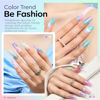 Picture of modelones Gel Nail Polish Set, 6 Colors Sping Pastel Candy Mermaid White Pink Glitter Gel Polish Baby Blue Purple Galaxy Sparkle Shimmer Pearl Nail Gel Polish Soak Off LED Nail Art Gel Salon DIY Gift