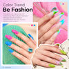 Picture of modelones Gel Nail Polish Set, 6 Colors Spring Pastel Mint Purple Light Pink Gel Polish Summer Rainbow Bright Neon Green Blue Hot Pink Nail Gel Polish Soak Off LED Nail Art Gel DIY Salon Gift