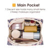 Picture of Narwey Small Makeup Bag for Purse Travel Makeup Pouch Mini Cosmetic Bag for Women (Beige Bird, Small)