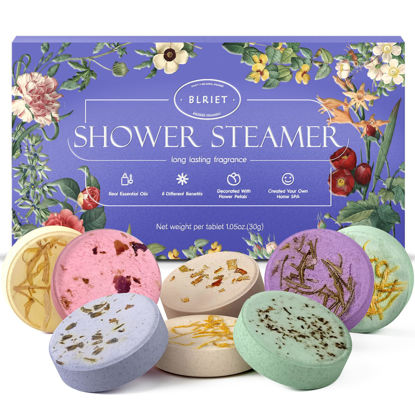 Picture of Shower Steamers Aromatherapy Spa Gifts for Women 8 Pack, Shower Bombs Birthday Gifts for Mom with Lavender Natural Essential Oils, Self Care Gifts for Women & Lover