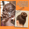 Picture of Teenitor 300pcs Bobby Pins Hair Pins Kit, 100 Hair Pins for Women 100 Bobby Pins Brown Hair and 100 Hair Bands, Hair Pins for Buns, U Shape Pins 2inch 2.36inch Bobby Pins for Women 2inch, 2.75inch