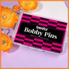 Picture of Teenitor 300pcs Bobby Pins Hair Pins Kit, 100 Hair Pins for Women 100 Bobby Pins Brown Hair and 100 Hair Bands, Hair Pins for Buns, U Shape Pins 2inch 2.36inch Bobby Pins for Women 2inch, 2.75inch