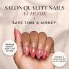 Picture of Glamnetic Press On Nails - Love Me | Red Short Almond Nails with Heart Accents, Reusable Stick On Fake Nails with Glue | Love In Bloom Valentine’s Nails | 15 Sizes - 30 Nail Kit with Glue