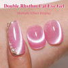 Picture of Double Rhythm 0.5 OZ Cat Eye Gel Polish with Magnet 15ML Holographic Glitter Shimmer Translucent Jelly Color Magnetic Nail Polish Salon DIY at Home (MC1070)