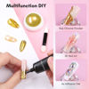 Picture of Makartt 3D Nail Gel with Gold Chrome Nail Powder Kit, Clear Molding Gel for Nail Art, 15g Sculpting Glue Polish and Metallic Effect Mirror Powder Set for Nail Decoration Manicure Charms