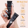 Picture of Makartt 3D Nail Gel Kit for Nail Art, White and Black Sculpting Candy Molding Gel No Wipe Craving Embossed Gel Polish Set for Decoration Manicure Charm Designs (Whiteout Wonder & Noir)