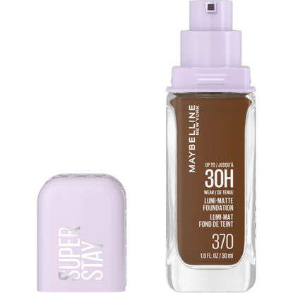 Picture of Maybelline Super Stay Lumi-Matte Foundation, Lightweight and Buildable Full Coverage Foundation Makeup For Up To 30HR Wear, 370, 1 Count