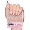 Picture of Glamnetic Press On Nails - Gold Standard | Short Almond Nails with Gold French Tips, Reusable Stick On Fake Nails with Glue | Love In Bloom Valentine’s Nails | 15 Sizes - 30 Nail Kit with Glue
