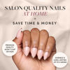 Picture of Glamnetic Press On Nails - Gold Standard | Short Almond Nails with Gold French Tips, Reusable Stick On Fake Nails with Glue | Love In Bloom Valentine’s Nails | 15 Sizes - 30 Nail Kit with Glue