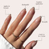 Picture of Glamnetic Press On Nails - Gold Standard | Short Almond Nails with Gold French Tips, Reusable Stick On Fake Nails with Glue | Love In Bloom Valentine’s Nails | 15 Sizes - 30 Nail Kit with Glue