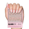 Picture of Glamnetic Press On Nails - Petals | Short Oval Nails with Floral Accents, Reusable Stick On Fake Nails with Glue | Love In Bloom Valentine’s Nails | 15 Sizes - 30 Nail Kit with Glue