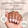 Picture of Glamnetic Press On Nails - Petals | Short Oval Nails with Floral Accents, Reusable Stick On Fake Nails with Glue | Love In Bloom Valentine’s Nails | 15 Sizes - 30 Nail Kit with Glue