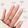 Picture of Glamnetic Press On Nails - Petals | Short Oval Nails with Floral Accents, Reusable Stick On Fake Nails with Glue | Love In Bloom Valentine’s Nails | 15 Sizes - 30 Nail Kit with Glue
