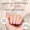 Picture of Glamnetic Press On Nails - Pretty Bloom | Short Squoval Nails with Flower Accents, Reusable Stick On Fake Nails with Glue | Love In Bloom Valentine’s Nails | 15 Sizes - 30 Nail Kit with Glue