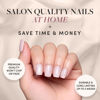 Picture of Glamnetic Press On Nails - Pinky Promise | Blush Short Squoval Nails, Reusable Stick On Fake Nails with Glue | Love In Bloom Valentine’s Nails | 15 Sizes - 30 Nail Kit with Glue