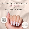 Picture of Glamnetic Press On Nails - Lace Blush | Medium Coffin Nails with Lace Detailing, Reusable Stick On Fake Nails with Glue | Love In Bloom Valentine’s Nails | 15 Sizes - 30 Nail Kit with Glue