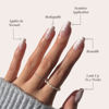 Picture of Glamnetic Press On Nails - Lace Blush | Medium Coffin Nails with Lace Detailing, Reusable Stick On Fake Nails with Glue | Love In Bloom Valentine’s Nails | 15 Sizes - 30 Nail Kit with Glue